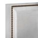 Cabeceira Box Solteiro Com Tachas 100 cm Vicenza L02 Facto Cinza Metalizado - Lyam Decor