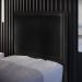 Cabeceira Box Solteiro Com Tachas 100 cm Vicenza L02 Facto Preto Metalizado - Lyam Decor