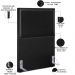 Cabeceira Box Solteiro Com Tachas 100 cm Vicenza L02 Facto Preto Metalizado - Lyam Decor