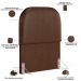 Cabeceira Cama Box 100cm Lanna com Puff Recamier Doha W01 Couríssimo Marrom - Lyam Decor