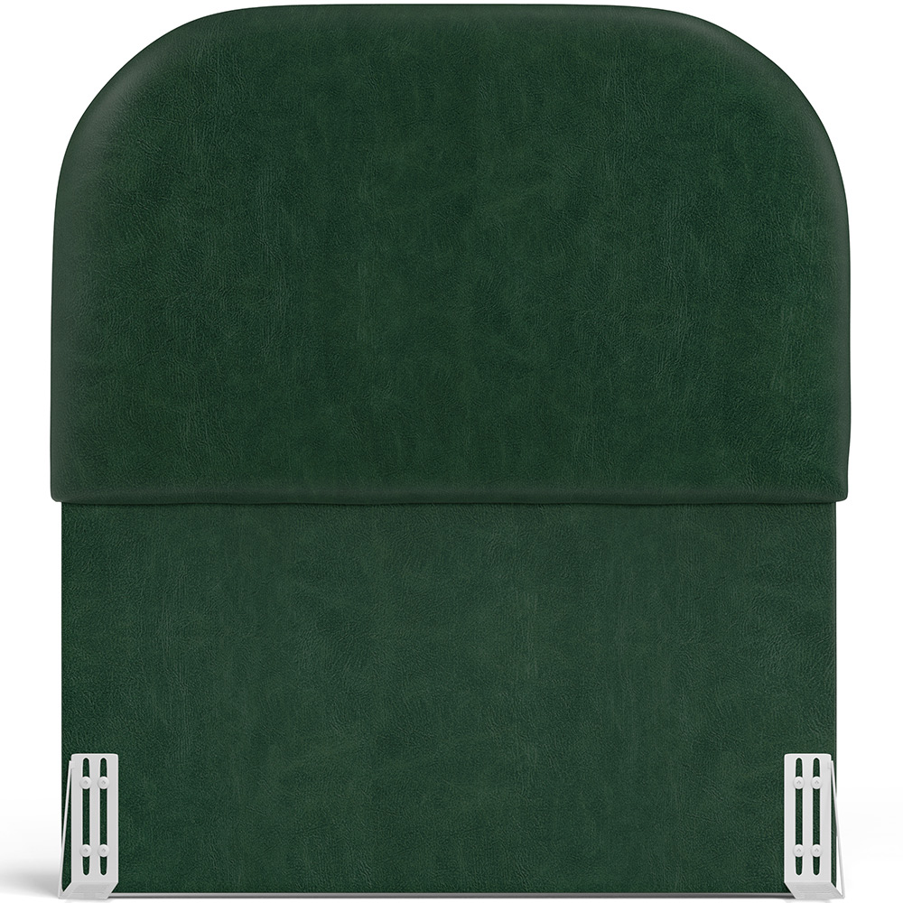 Cabeceira Cama Box 100cm Lanna com Puff Recamier Doha W01 Couríssimo Verde - Lyam Decor