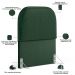 Cabeceira Cama Box 100cm Lanna com Puff Recamier Doha W01 Couríssimo Verde - Lyam Decor