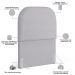 Cabeceira Cama Box 100cm Lanna com Puff Recamier Doha W01 Linho Cinza - Lyam Decor