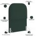 Cabeceira Cama Box 100cm Lanna com Puff Recamier Doha W01 Suede Verde Musgo - Lyam Decor