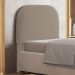 Cabeceira Cama Box 100cm Orgânica Lanna W01 Bouclê Bege - Lyam Decor