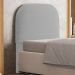 Cabeceira Cama Box 100cm Orgânica Lanna W01 Bouclê Cinza - Lyam Decor
