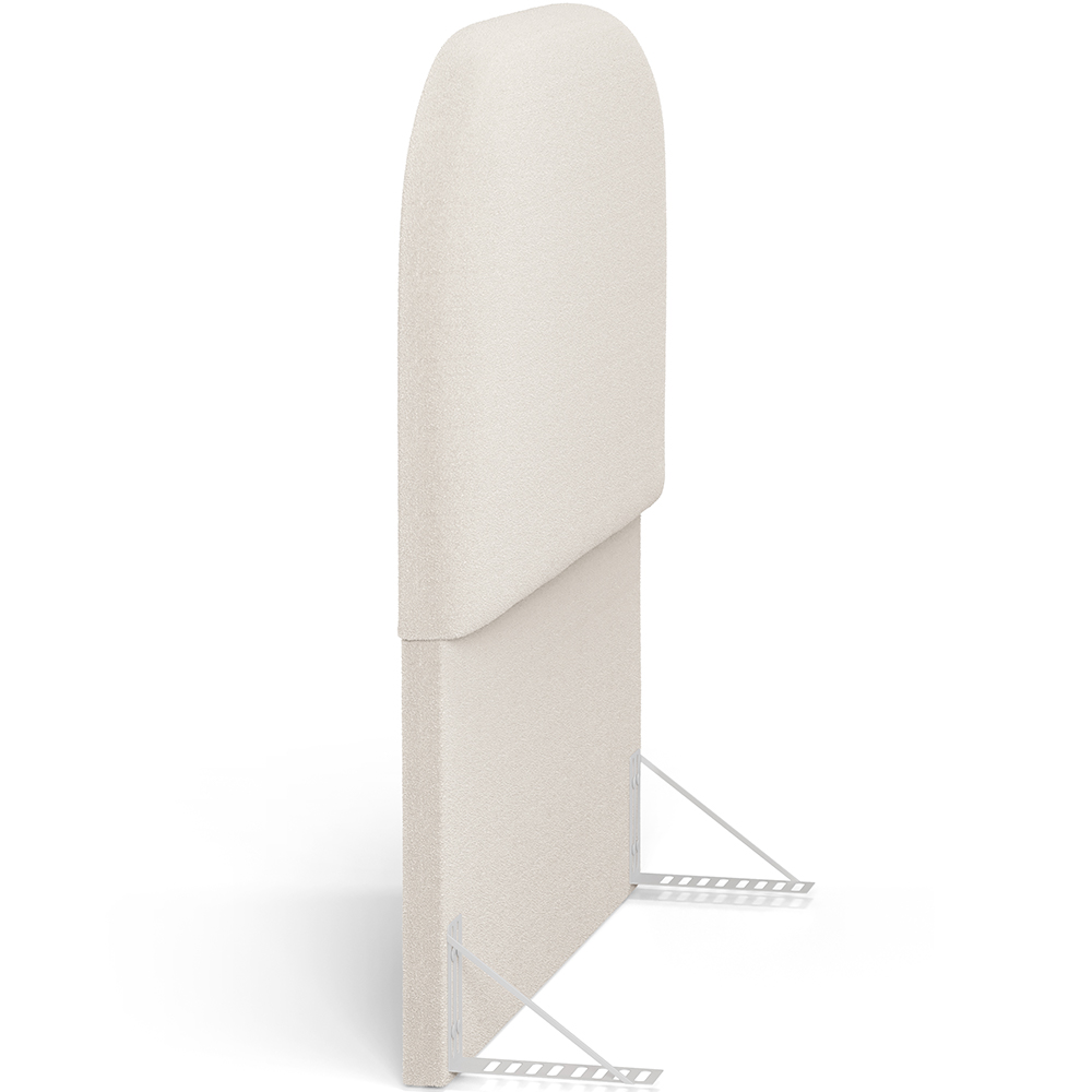 Cabeceira Cama Box 100cm Orgânica Lanna W01 Bouclê Creme - Lyam Decor