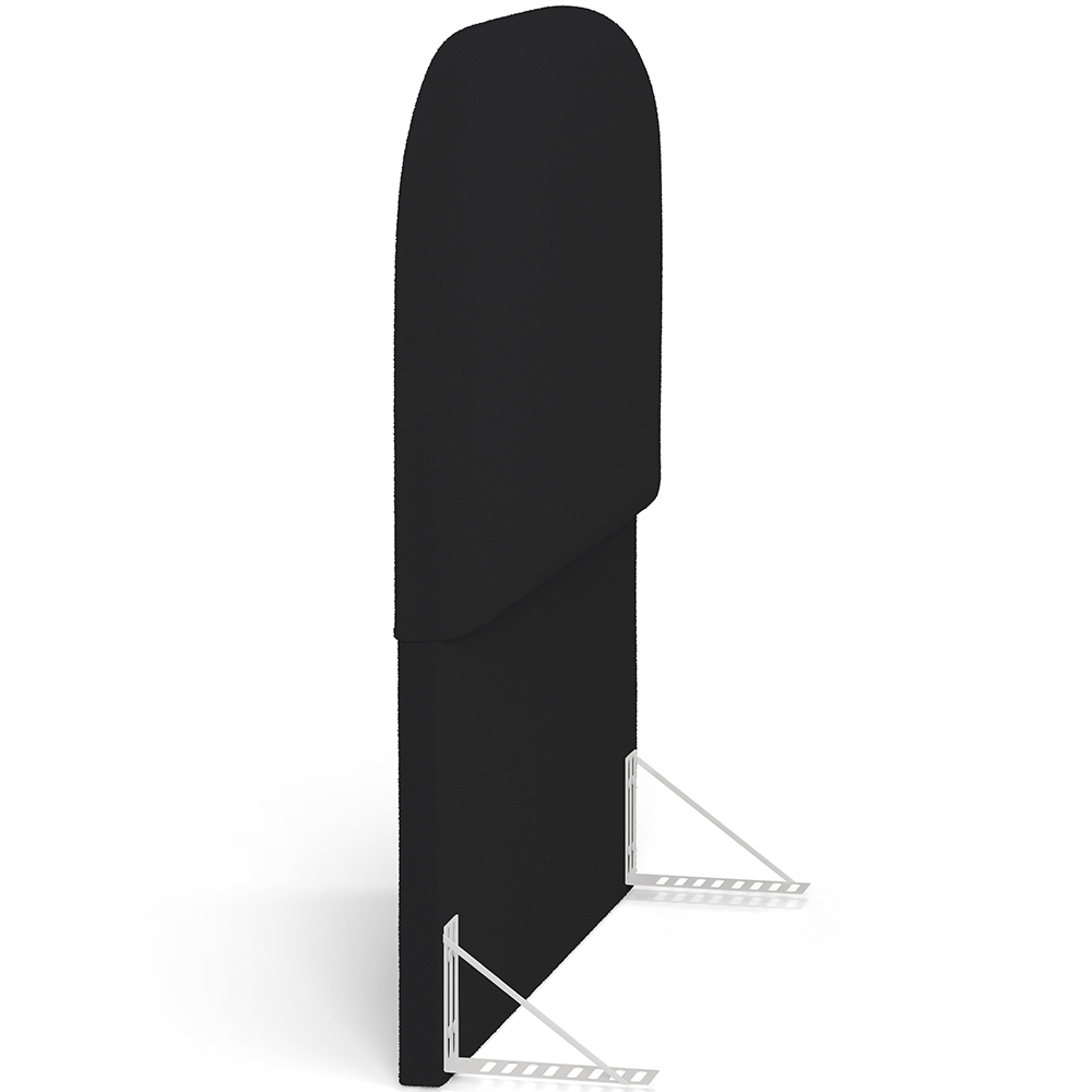 Cabeceira Cama Box 100cm Orgânica Lanna W01 Bouclê Preto - Lyam Decor