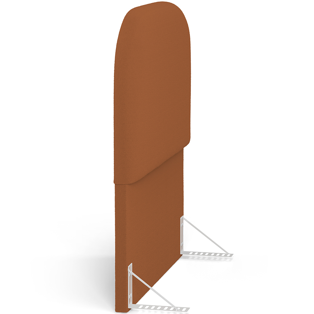 Cabeceira Cama Box 100cm Orgânica Lanna W01 Bouclê Terracota - Lyam Decor