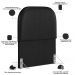 Cabeceira Cama Box 100cm Orgânica Lanna W01 Couríssimo Preto - Lyam Decor