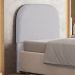 Cabeceira Cama Box 100cm Orgânica Lanna W01 Linho Cinza - Lyam Decor