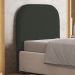 Cabeceira Cama Box 100cm Orgânica Lanna W01 Linho Verde Musgo - Lyam Decor
