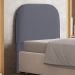 Cabeceira Cama Box 100cm Orgânica Lanna W01 Suede Cinza - Lyam Decor
