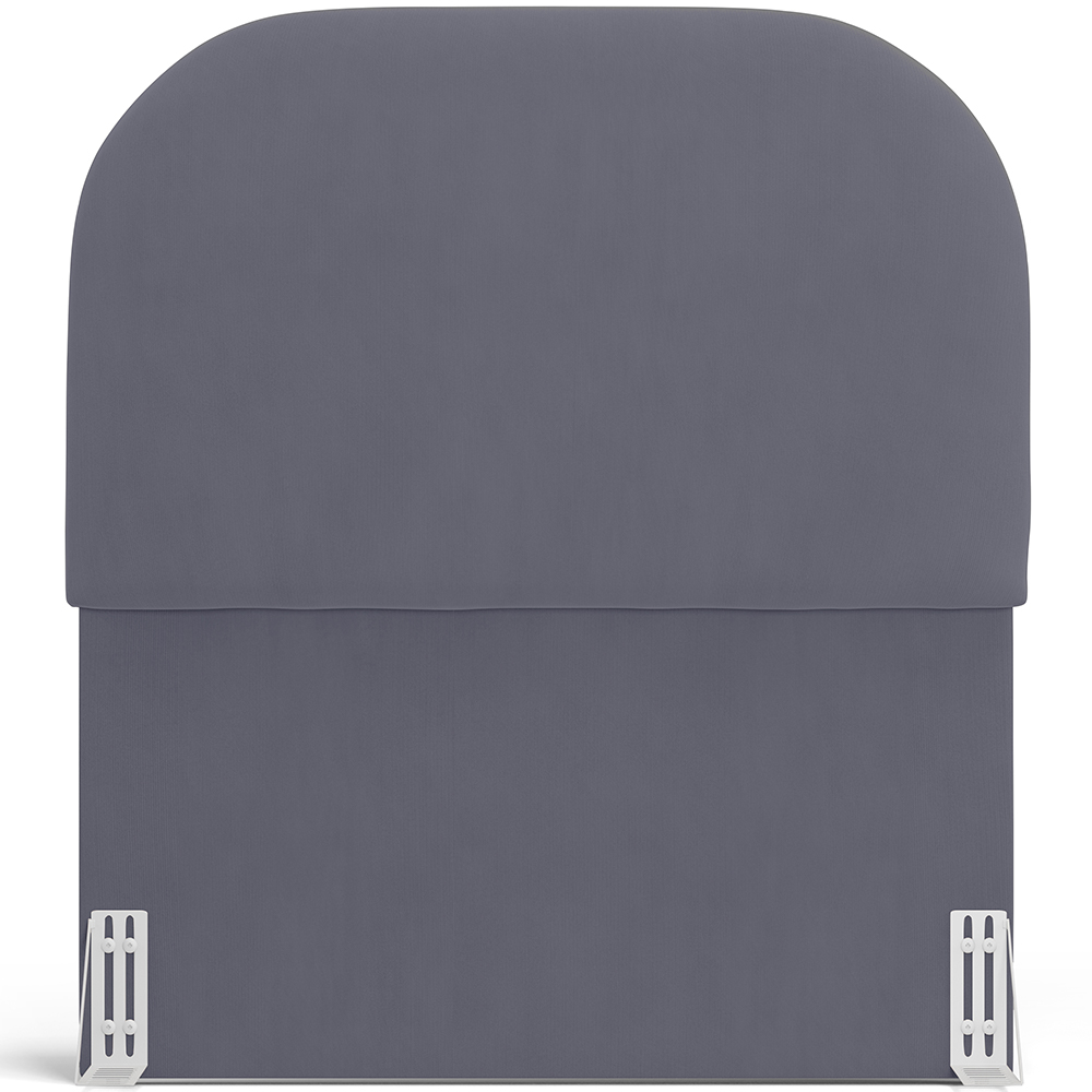Cabeceira Cama Box 100cm Orgânica Lanna W01 Suede Cinza - Lyam Decor