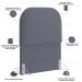 Cabeceira Cama Box 100cm Orgânica Lanna W01 Suede Cinza - Lyam Decor