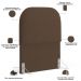 Cabeceira Cama Box 100cm Orgânica Lanna W01 Suede Marrom - Lyam Decor