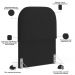 Cabeceira Cama Box 100cm Orgânica Lanna W01 Suede Preto - Lyam Decor