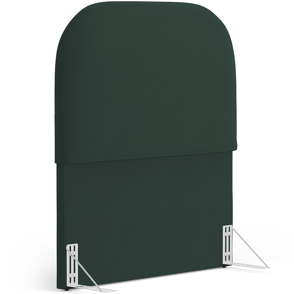 Cabeceira Cama Box 100cm Orgânica Lanna W01 Suede Verde Musgo - Lyam Decor