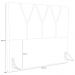 Cabeceira Cama Box Casal  King 195 cm Aurora W01 Suede Marrom - Lyam Decor