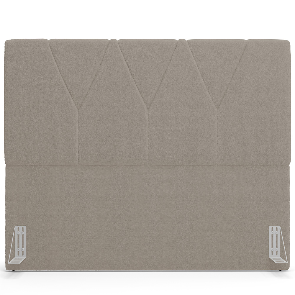 Cabeceira Cama Box Casal 140 cm Aurora W01 Bouclê Bege - Lyam Decor