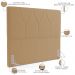 Cabeceira Cama Box Casal 140 cm Aurora W01 Bouclê Mostarda - Lyam Decor