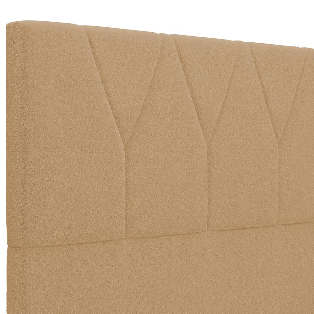 Cabeceira Cama Box Casal 140 cm Aurora W01 Bouclê Mostarda - Lyam Decor
