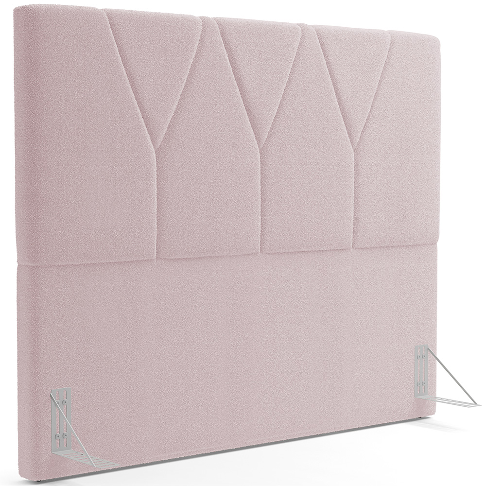 Cabeceira Cama Box Casal 140 cm Aurora W01 Bouclê Rosê - Lyam Decor