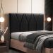 Cabeceira Cama Box Casal 140 cm Aurora W01 Couríssimo Preto Brilho - Lyam Decor