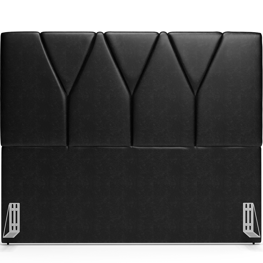 Cabeceira Cama Box Casal 140 cm Aurora W01 Couríssimo Preto Brilho - Lyam Decor