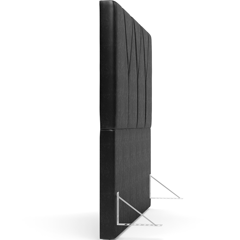 Cabeceira Cama Box Casal 140 cm Aurora W01 Couríssimo Preto Brilho - Lyam Decor