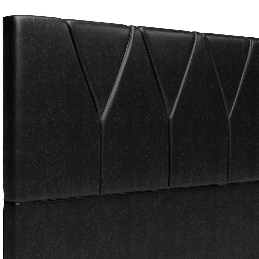 Cabeceira Cama Box Casal 140 cm Aurora W01 Couríssimo Preto Brilho - Lyam Decor