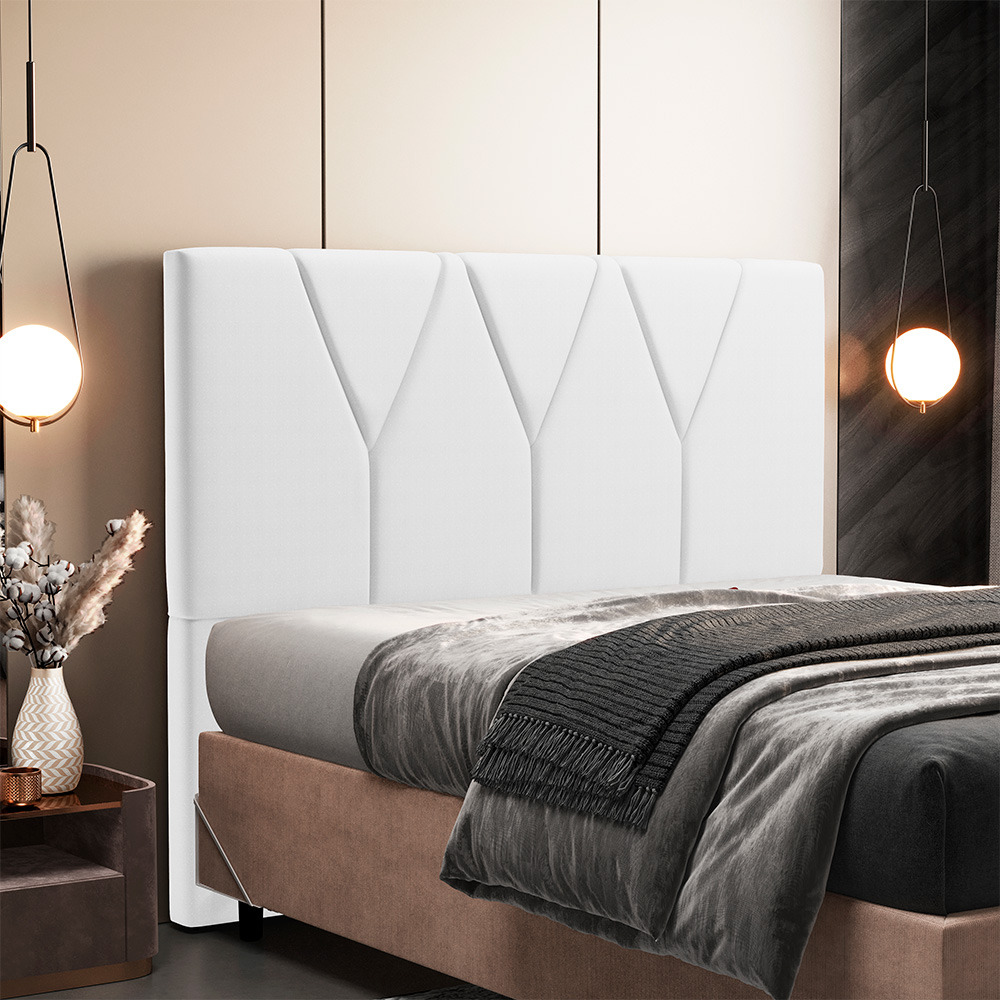 Cabeceira Cama Box Casal 140 cm Aurora W01 Facto Branco - Lyam Decor