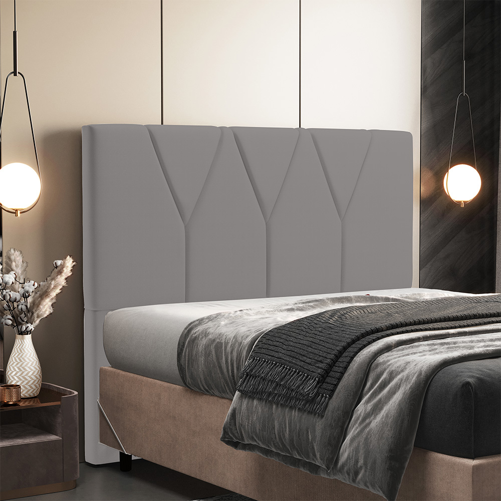 Cabeceira Cama Box Casal 140 cm Aurora W01 Facto Cinza - Lyam Decor