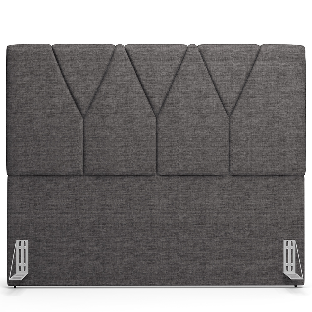 Cabeceira Cama Box Casal 140 cm Aurora W01 Linho Cinza Escuro - Lyam Decor