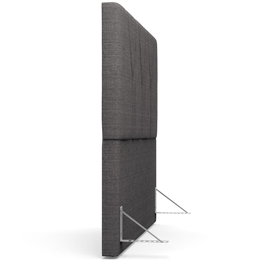 Cabeceira Cama Box Casal 140 cm Aurora W01 Linho Cinza Escuro - Lyam Decor