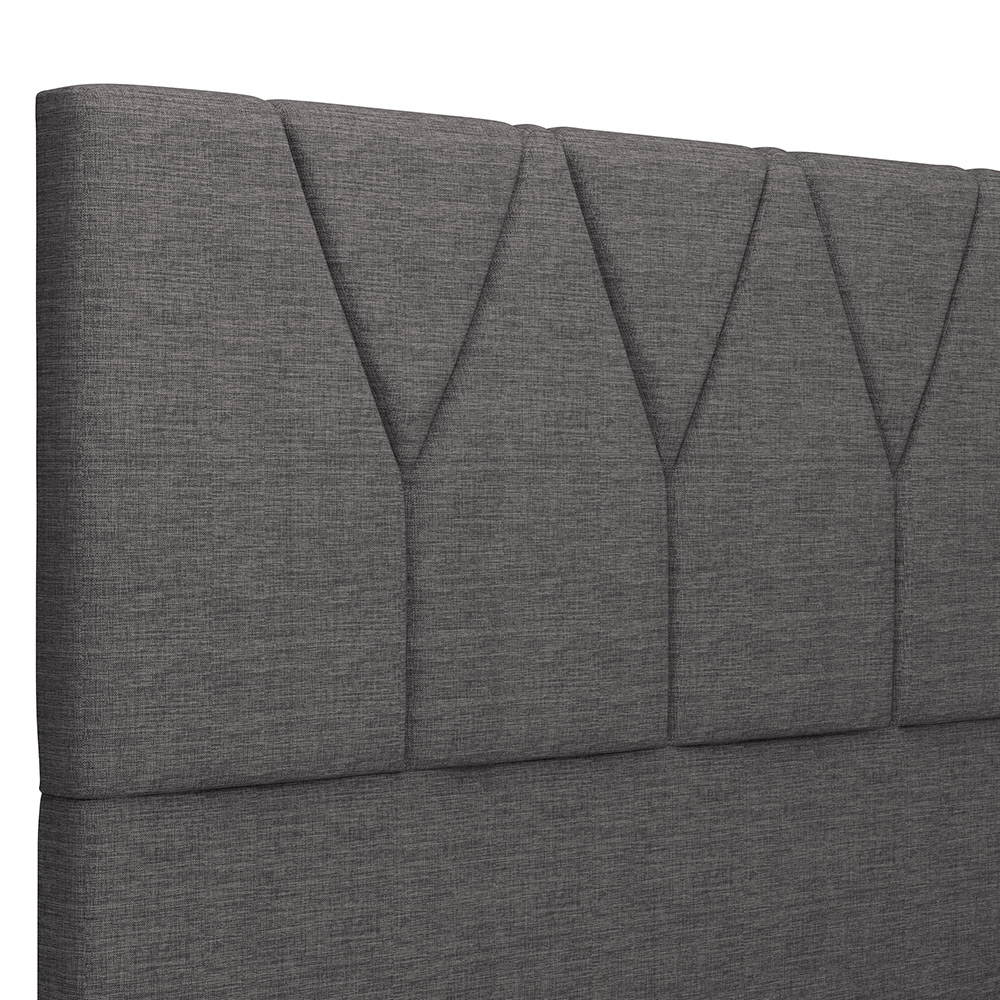 Cabeceira Cama Box Casal 140 cm Aurora W01 Linho Cinza Escuro - Lyam Decor