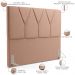 Cabeceira Cama Box Casal 140 cm Aurora W01 Linho Rosê - Lyam Decor