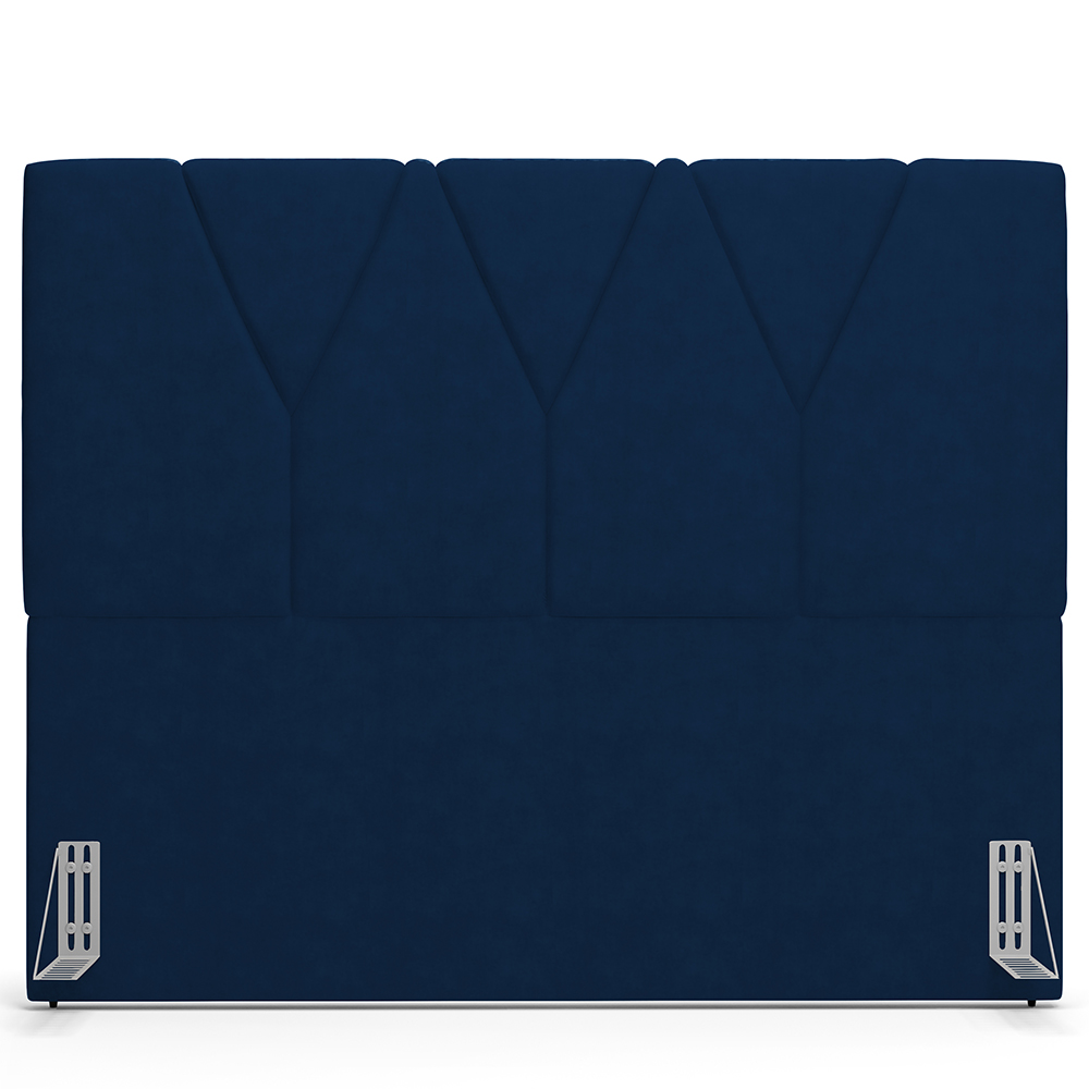 Cabeceira Cama Box Casal 140 cm Aurora W01 Suede Azul Marinho - Lyam Decor