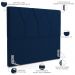 Cabeceira Cama Box Casal 140 cm Aurora W01 Suede Azul Marinho - Lyam Decor