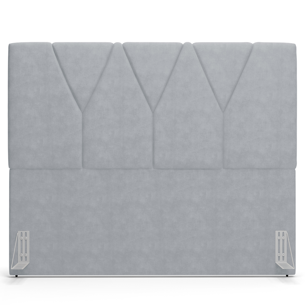Cabeceira Cama Box Casal 140 cm Aurora W01 Suede Cinza - Lyam Decor