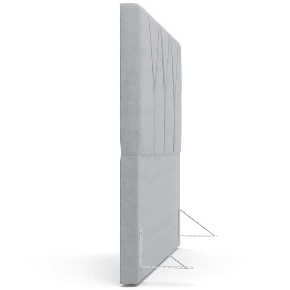 Cabeceira Cama Box Casal 140 cm Aurora W01 Suede Cinza - Lyam Decor