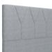 Cabeceira Cama Box Casal 140 cm Aurora W01 Suede Cinza - Lyam Decor