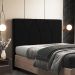 Cabeceira Cama Box Casal 140 cm Aurora W01 Suede Preto - Lyam Decor