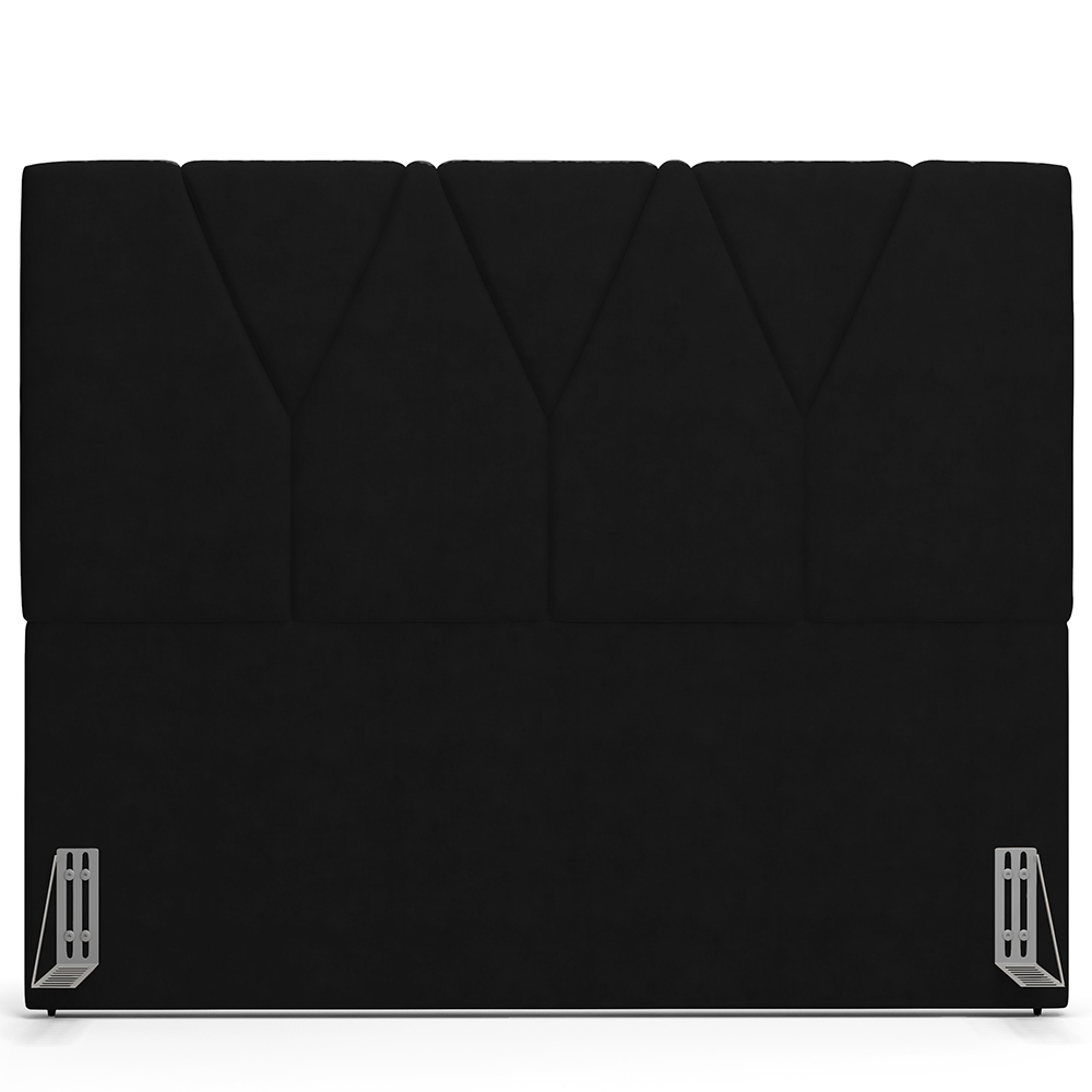 Cabeceira Cama Box Casal 140 cm Aurora W01 Suede Preto - Lyam Decor
