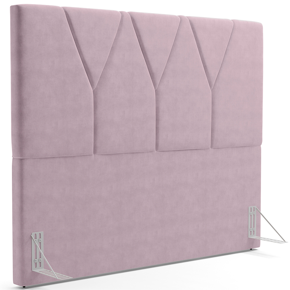 Cabeceira Cama Box Casal 140 cm Aurora W01 Suede Rosê - Lyam Decor