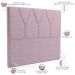 Cabeceira Cama Box Casal 140 cm Aurora W01 Suede Rosê - Lyam Decor