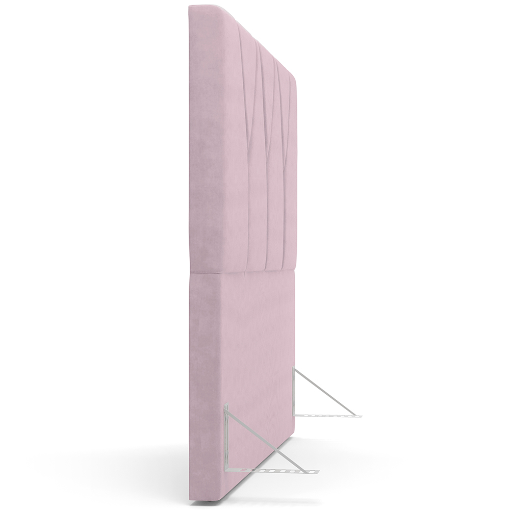 Cabeceira Cama Box Casal 140 cm Aurora W01 Suede Rosê - Lyam Decor