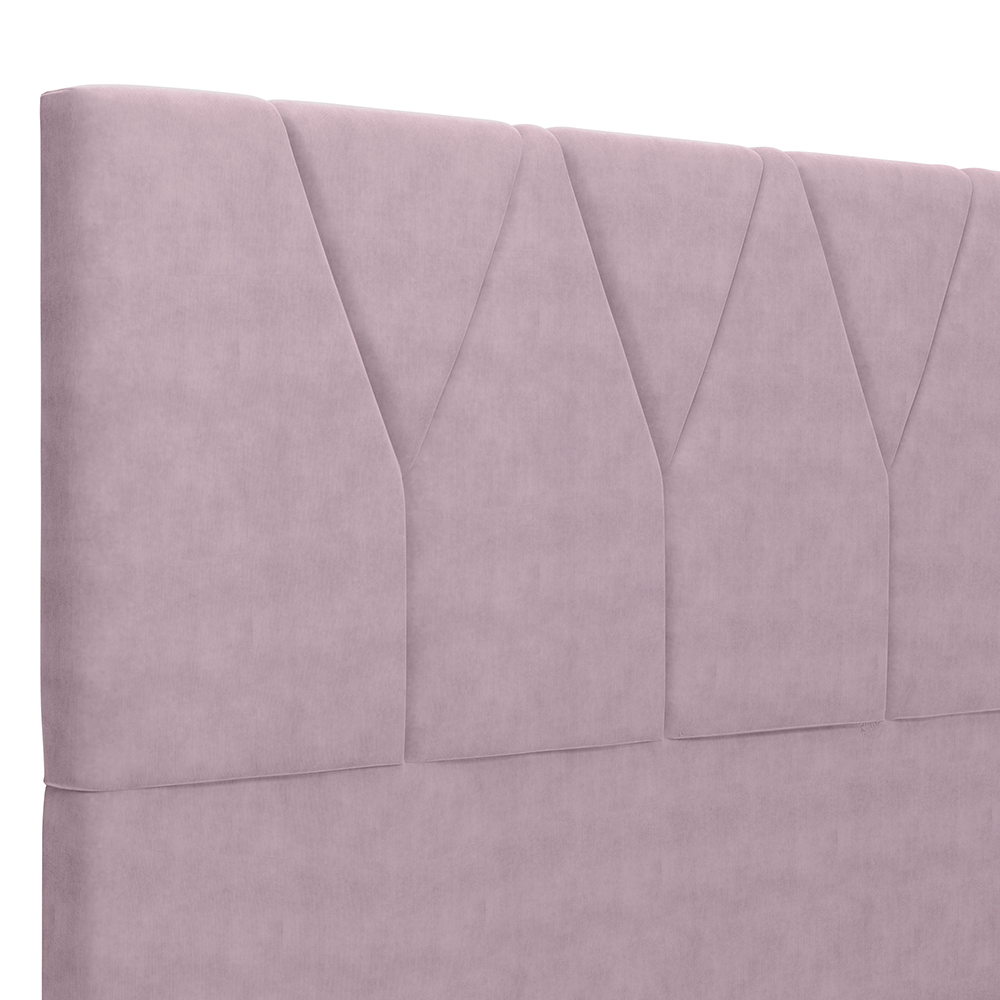Cabeceira Cama Box Casal 140 cm Aurora W01 Suede Rosê - Lyam Decor