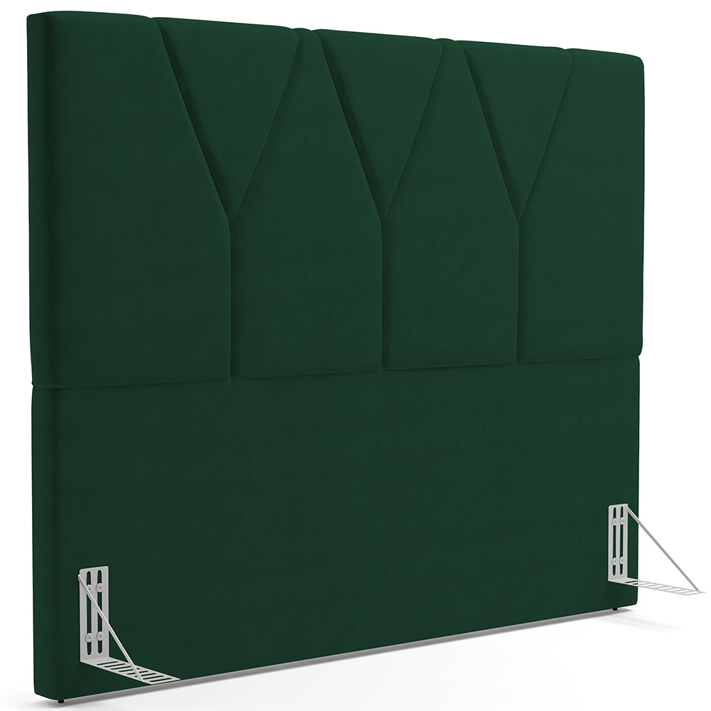 Cabeceira Cama Box Casal 140 cm Aurora W01 Suede Verde Musgo - Lyam Decor
