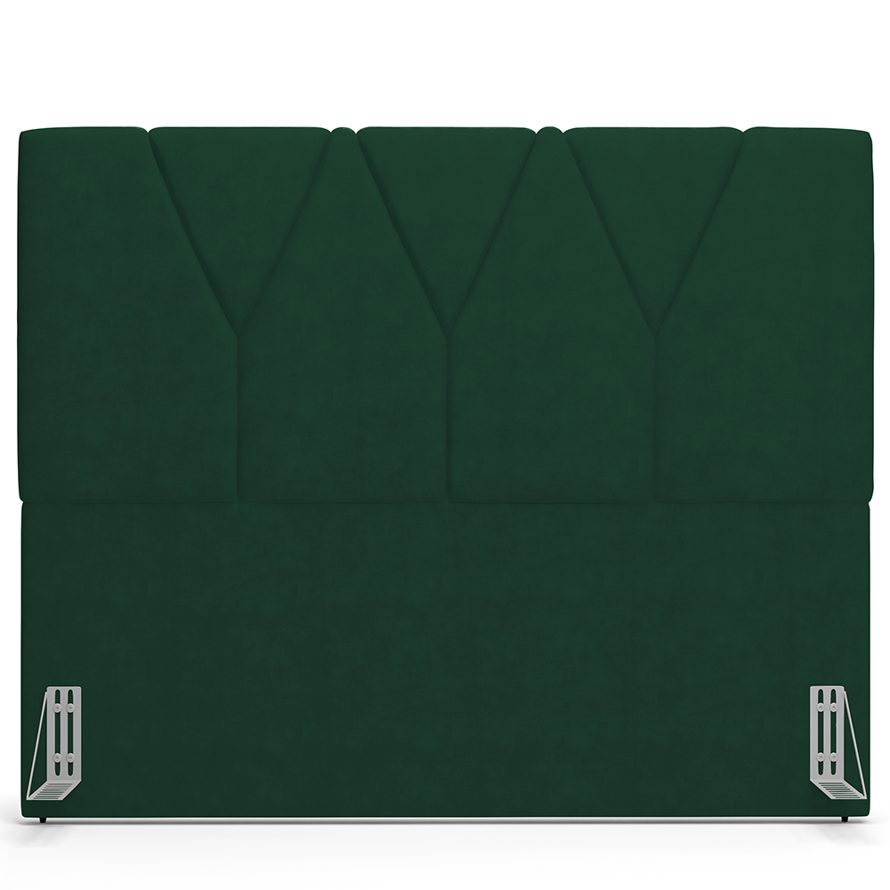 Cabeceira Cama Box Casal 140 cm Aurora W01 Suede Verde Musgo - Lyam Decor